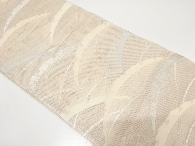 アンティーク　絽　雪芝模様織り出し袋帯（材料）